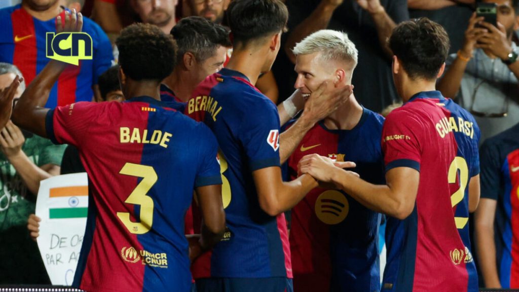 Barcelona mantiene el pleno con un gran debut de Dani Olmo
