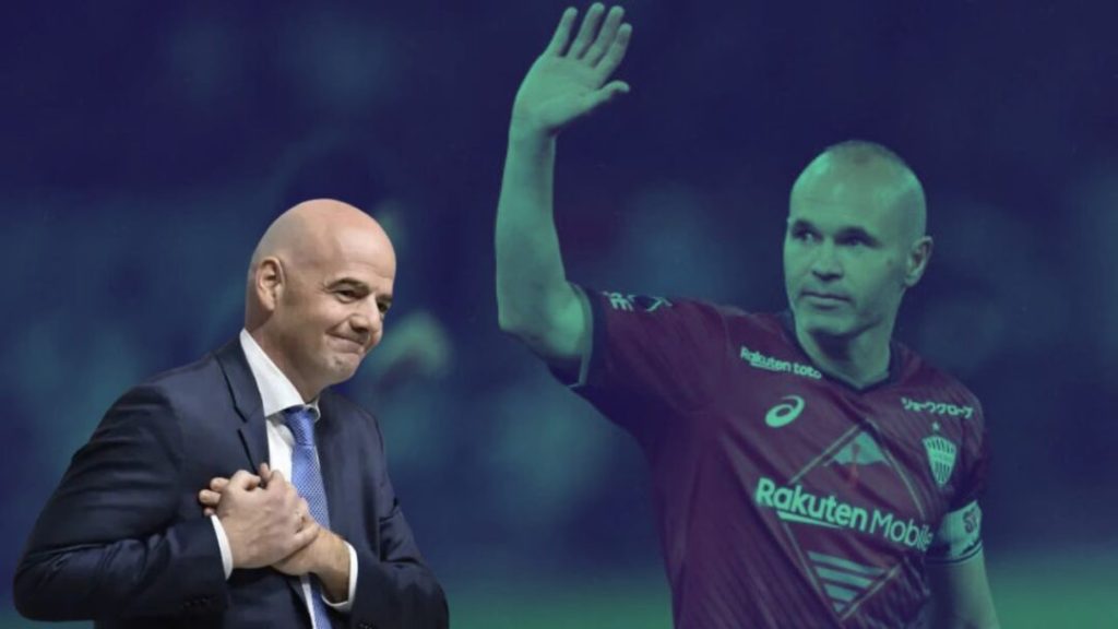 Infantino elogia a Iniesta por cautivar a aficionados globalmente
