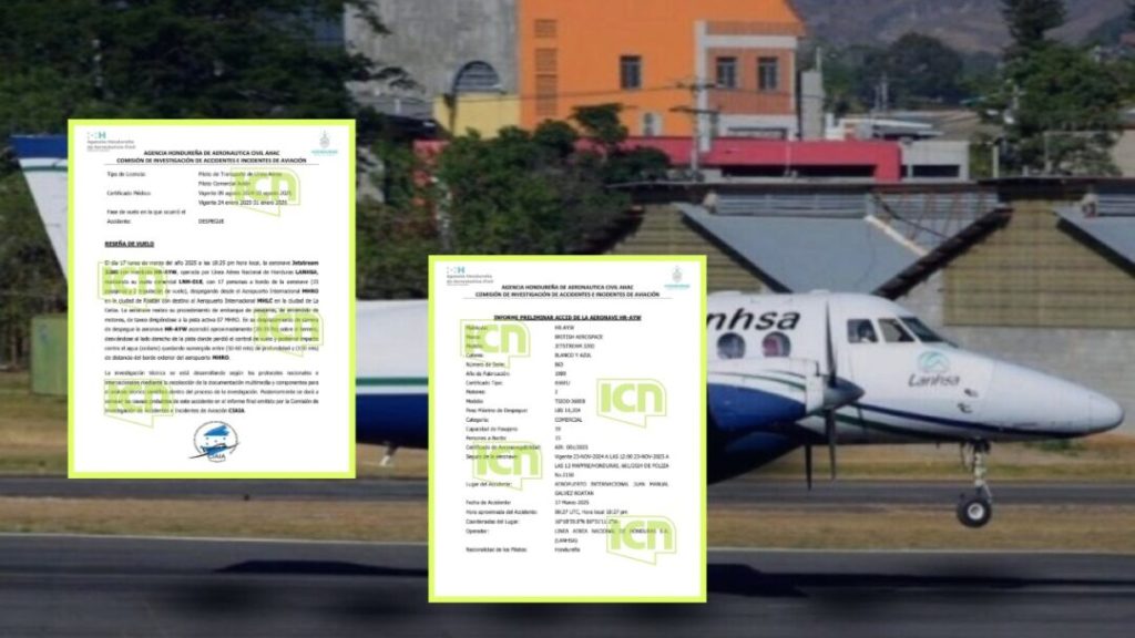 Esto releva informe preliminar sobre accidente de avión en Roatán
