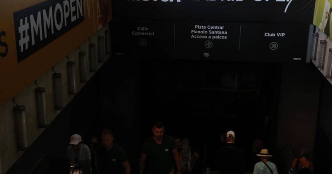 Jornada del Masters 1000 de Madrid, suspendida definitivamente por el apagón