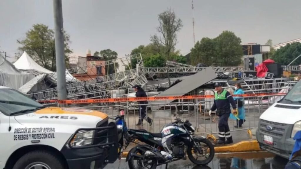 Siete heridos por colapso de estructura para un concierto en Ciudad de México