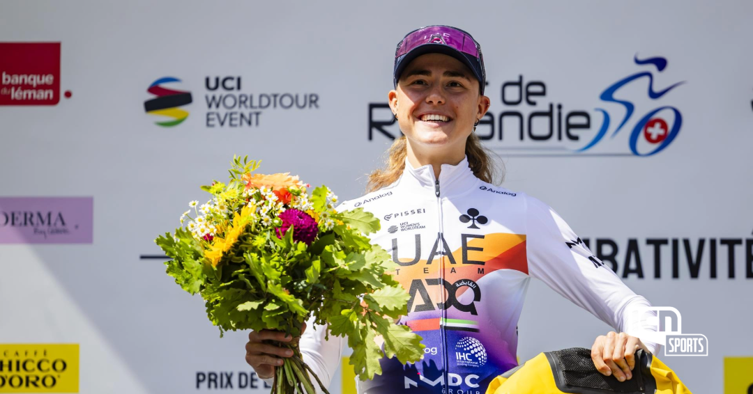Paula Blasi, primera líder del Tour de Romandía tras ganar la CRI inaugural