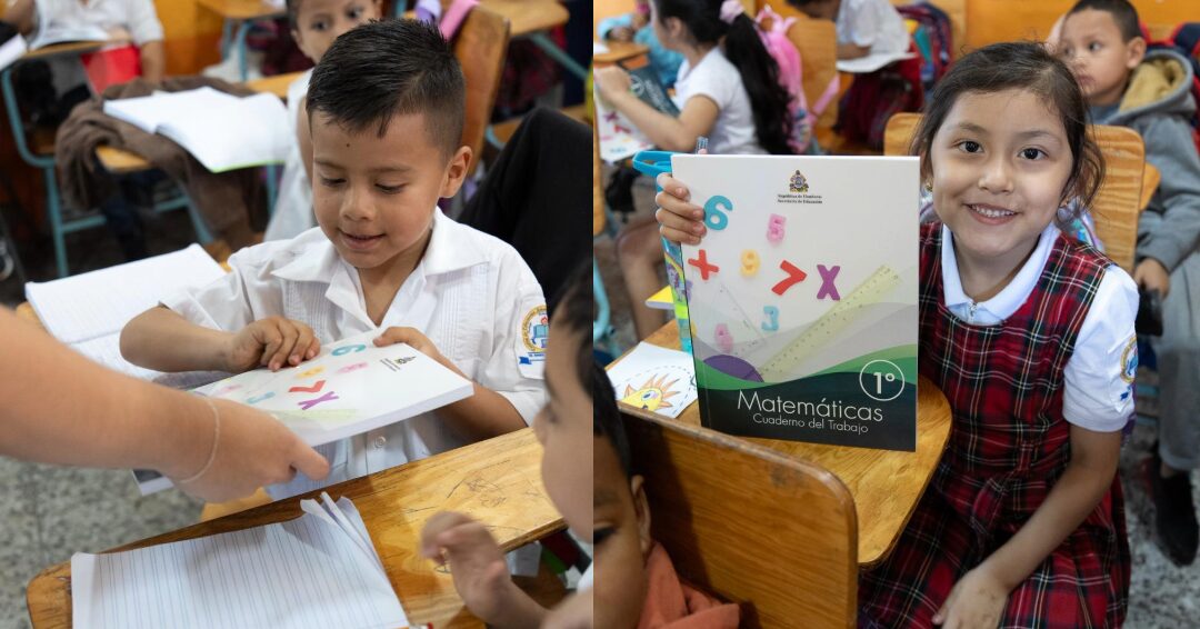 Niños de primer grado en Francisco Morazán recibirán gratis el texto oficial de Matemáticas